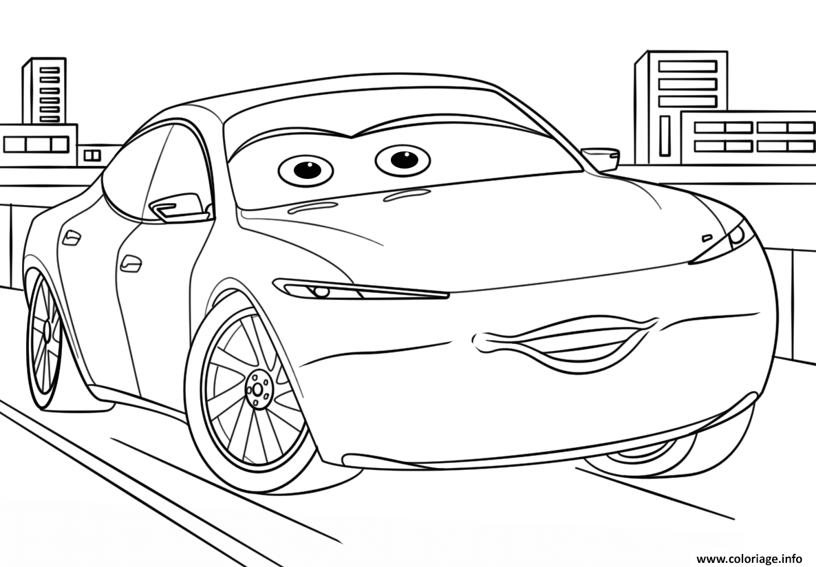 Coloriage natalie certain from cars 3 disney