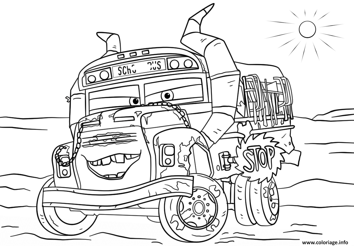 Coloriage Miss Fritter From Cars 3 Disney Jecolorie Com