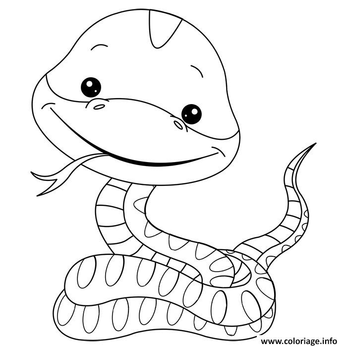 Coloriage animaux mignon de bebe serpent Dessin à Imprimer Dessin animaux mignon de bebe serpent Coloriage Gratuit à Imprimer