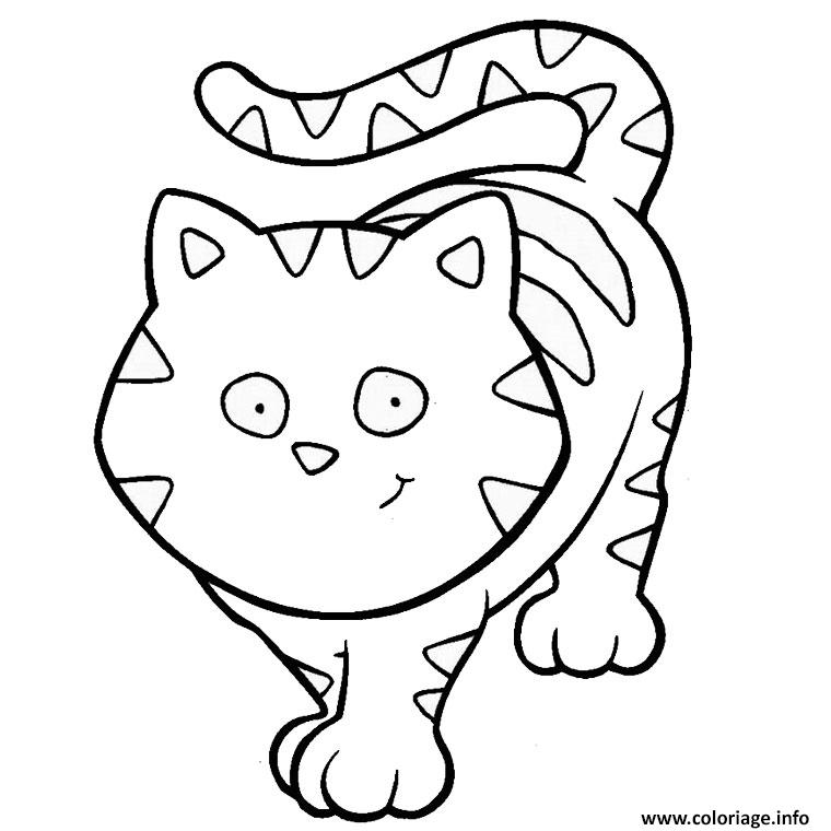 coloriage mignon chat