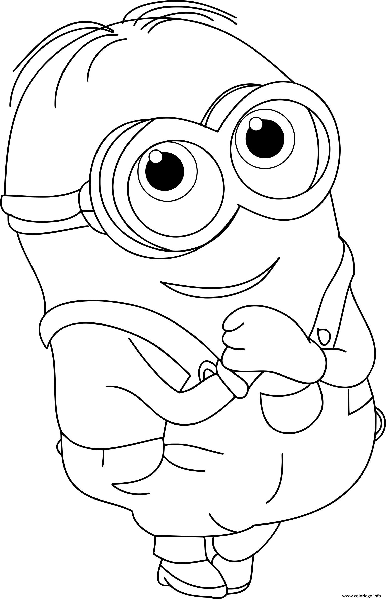 minion bob cute coloriage