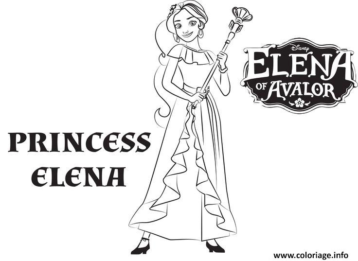 princesse elena davalor de disney coloriage