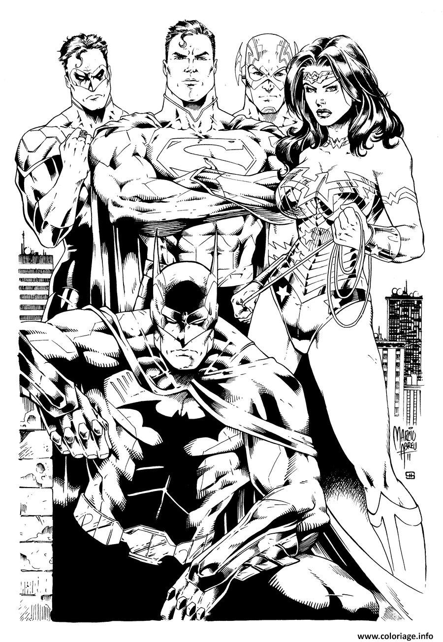 Coloriage Wonder Woman Justice League Inks Par Shoveke Dc ics Dessin   Imprimer