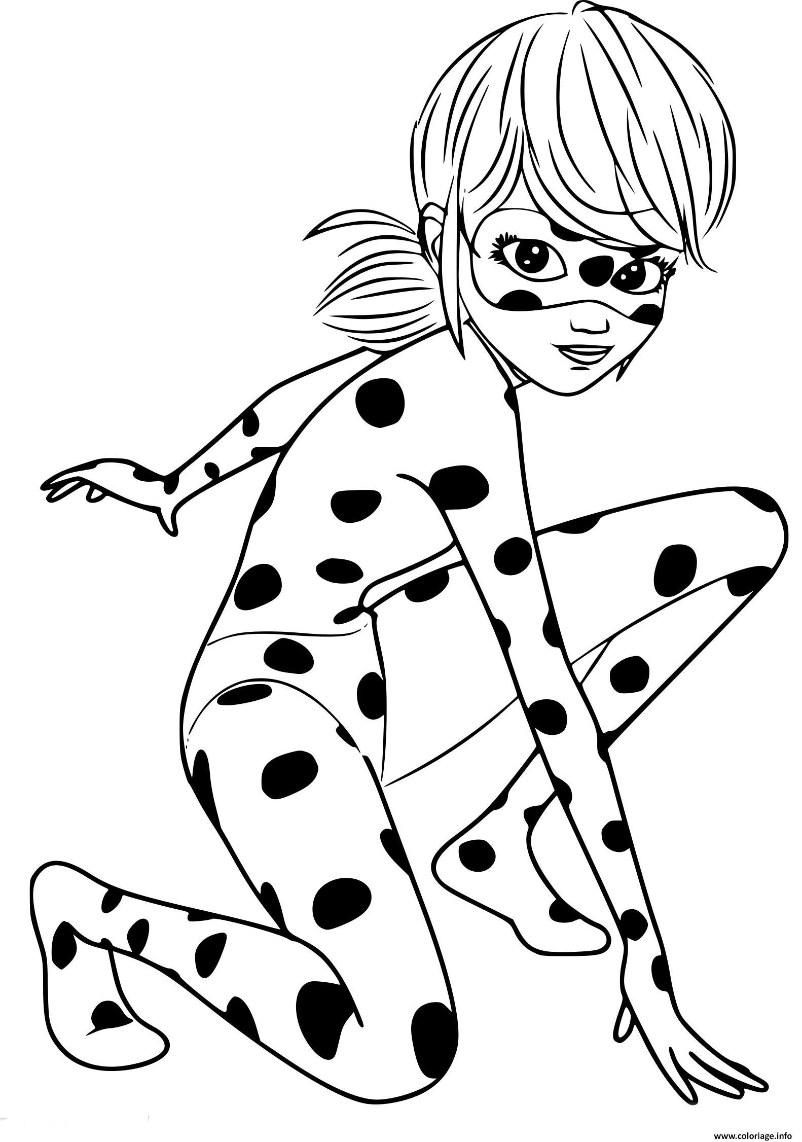 Coloriage Ladybug Miraculous Chat Noir Original Dessin   Imprimer
