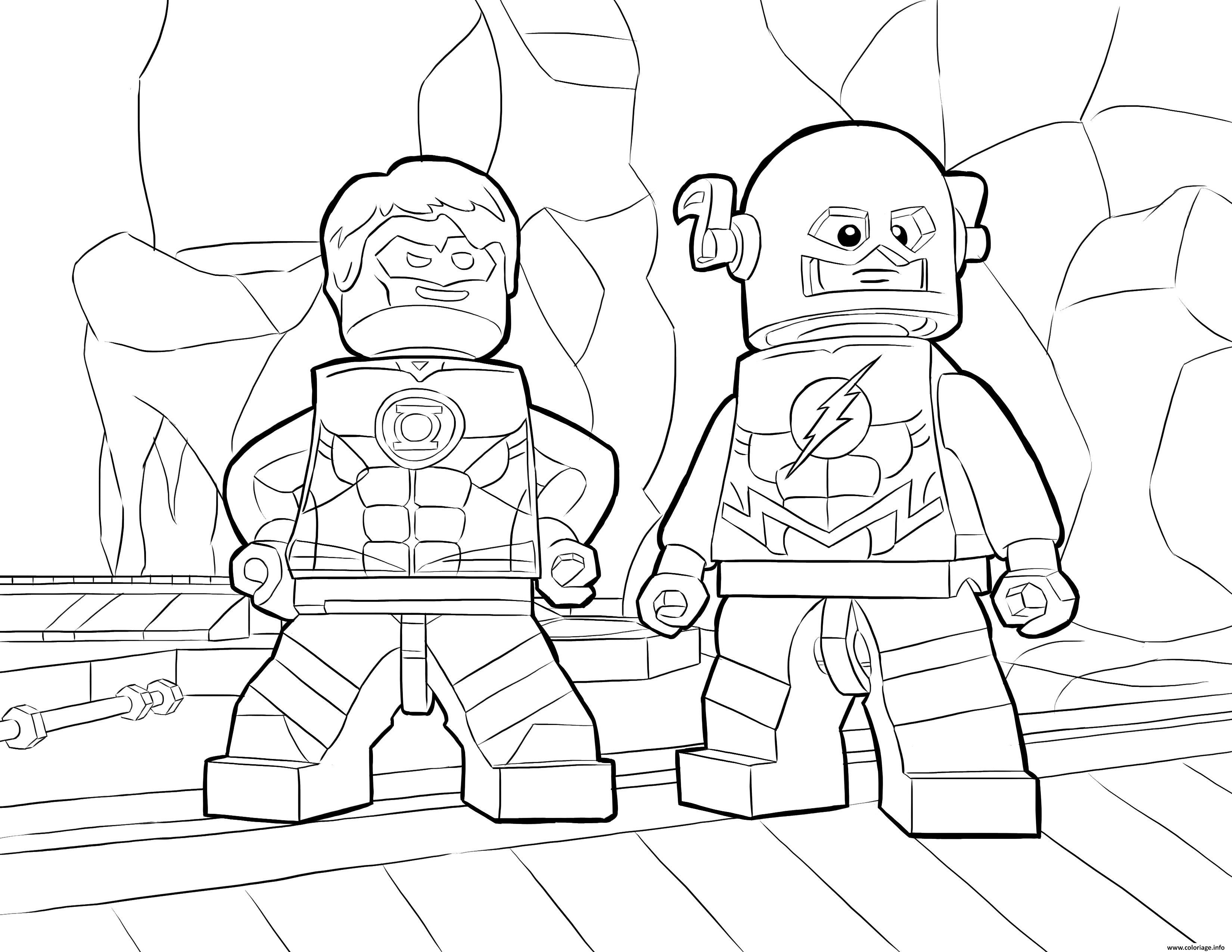 Dessin flash super heros lego Coloriage Gratuit   Imprimer