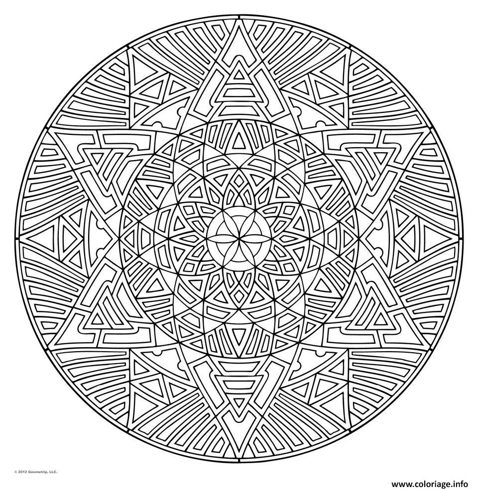 Coloriage Mandala Pour Adulte Art Therapie Dessin   Imprimer