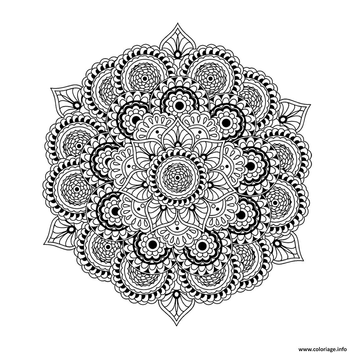 Dessin Imprimer Mandala Difficile Coloriage Superbe Difficile 