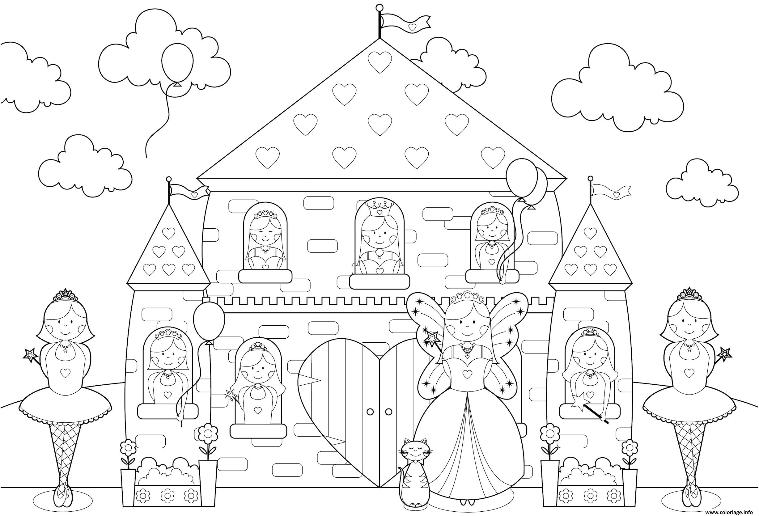 Coloriage Chateau A Imprimer