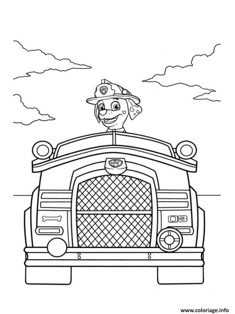 Coloriage Camion De Pompiers