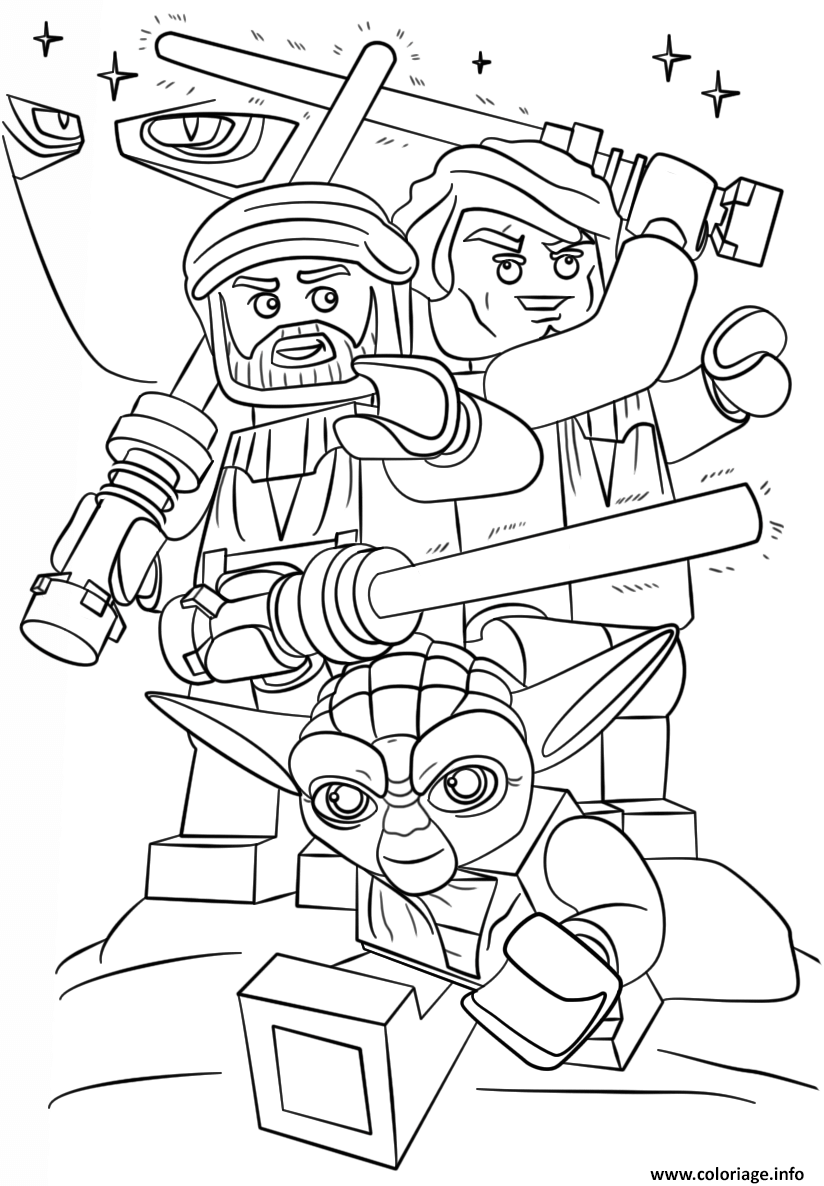 Coloriage lego star wars clone wars - JeColorie.com