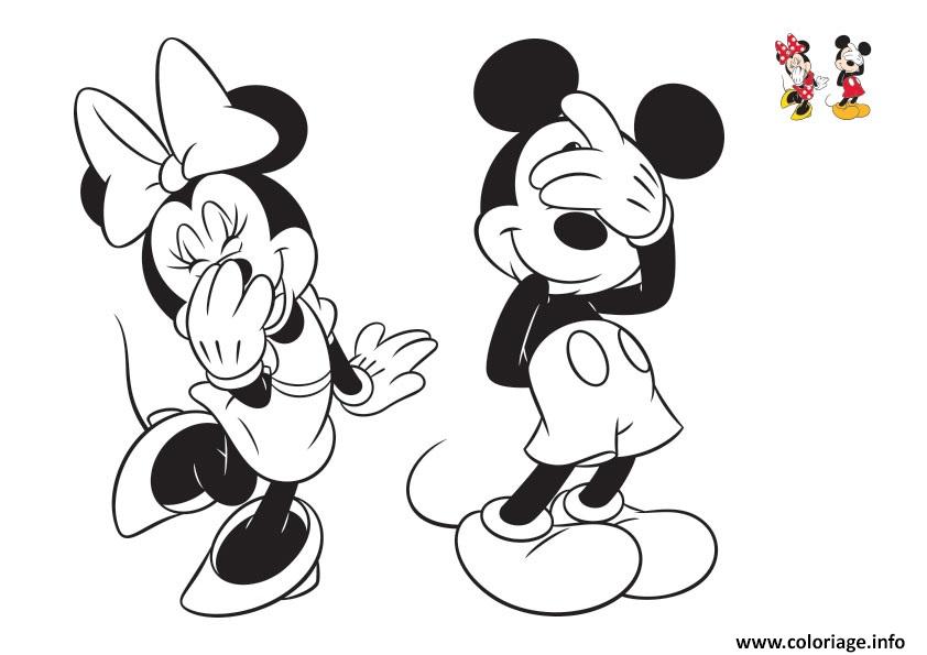 Coloriage Disney Mickey Et Minnie5 Dessin
