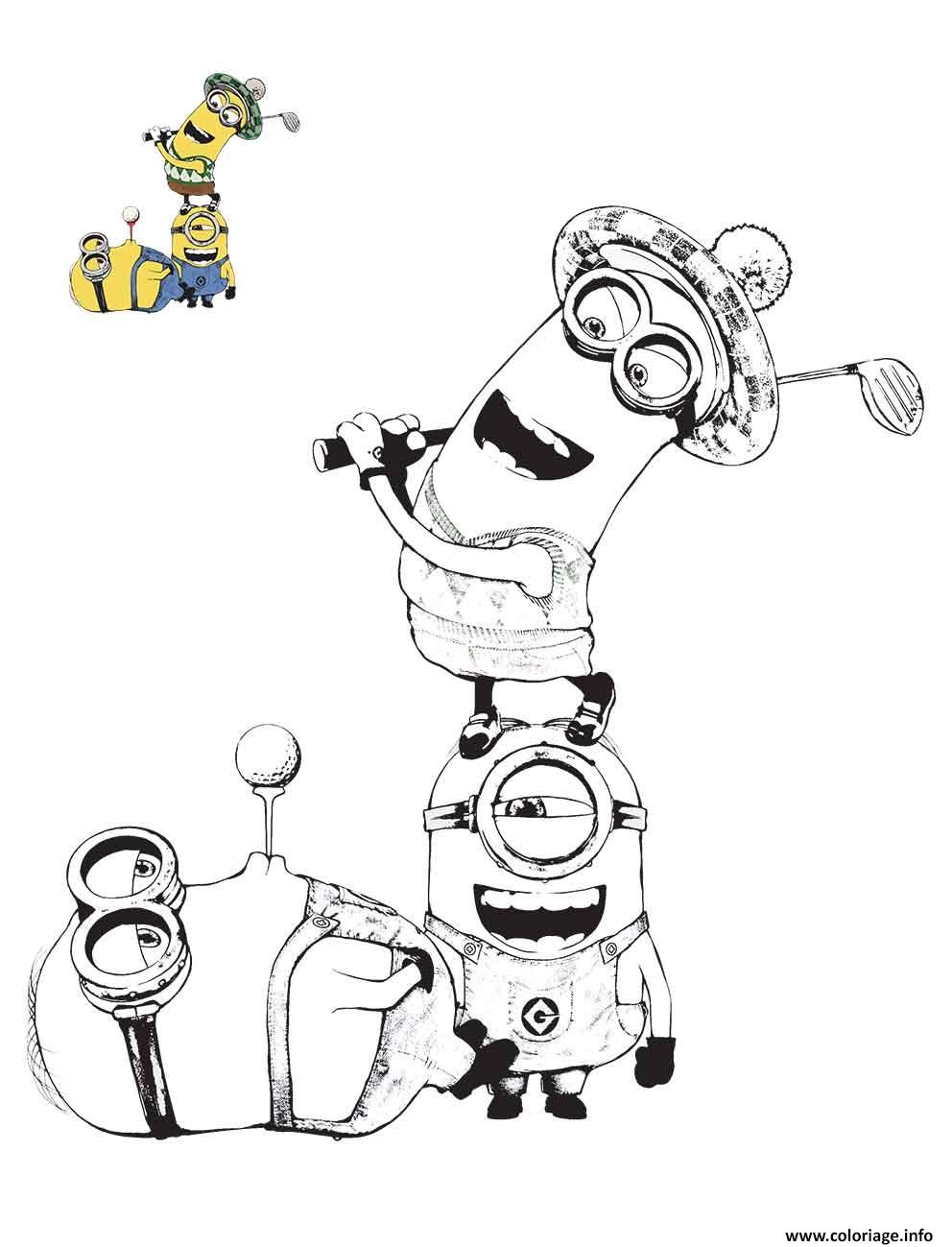 Coloriage A Imprimer Gratuit Les Minions