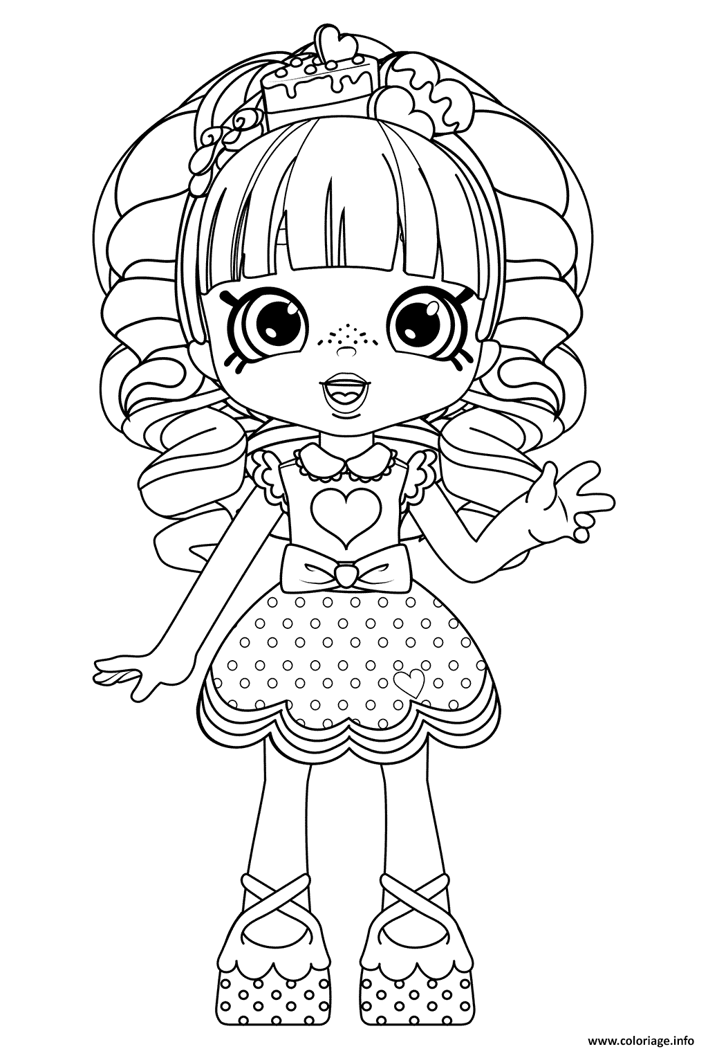 Coloriage Rainbow Kate Shopkins Dolls - JeColorie.com