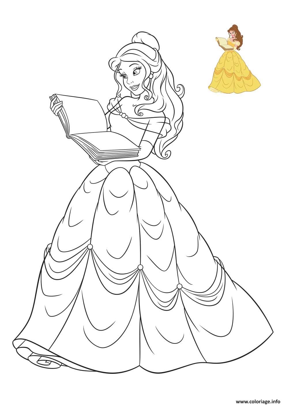 Coloriage Princesse Disney La Belle Et La Bete dessin