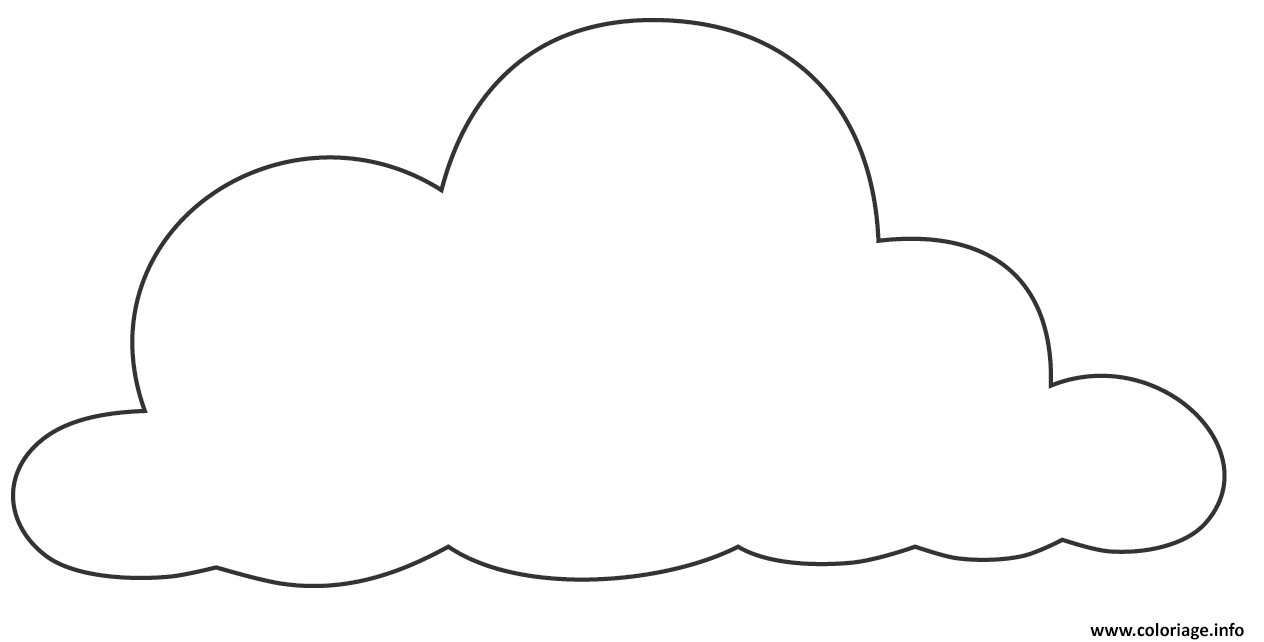 dessin de nuage - colorier les enfants