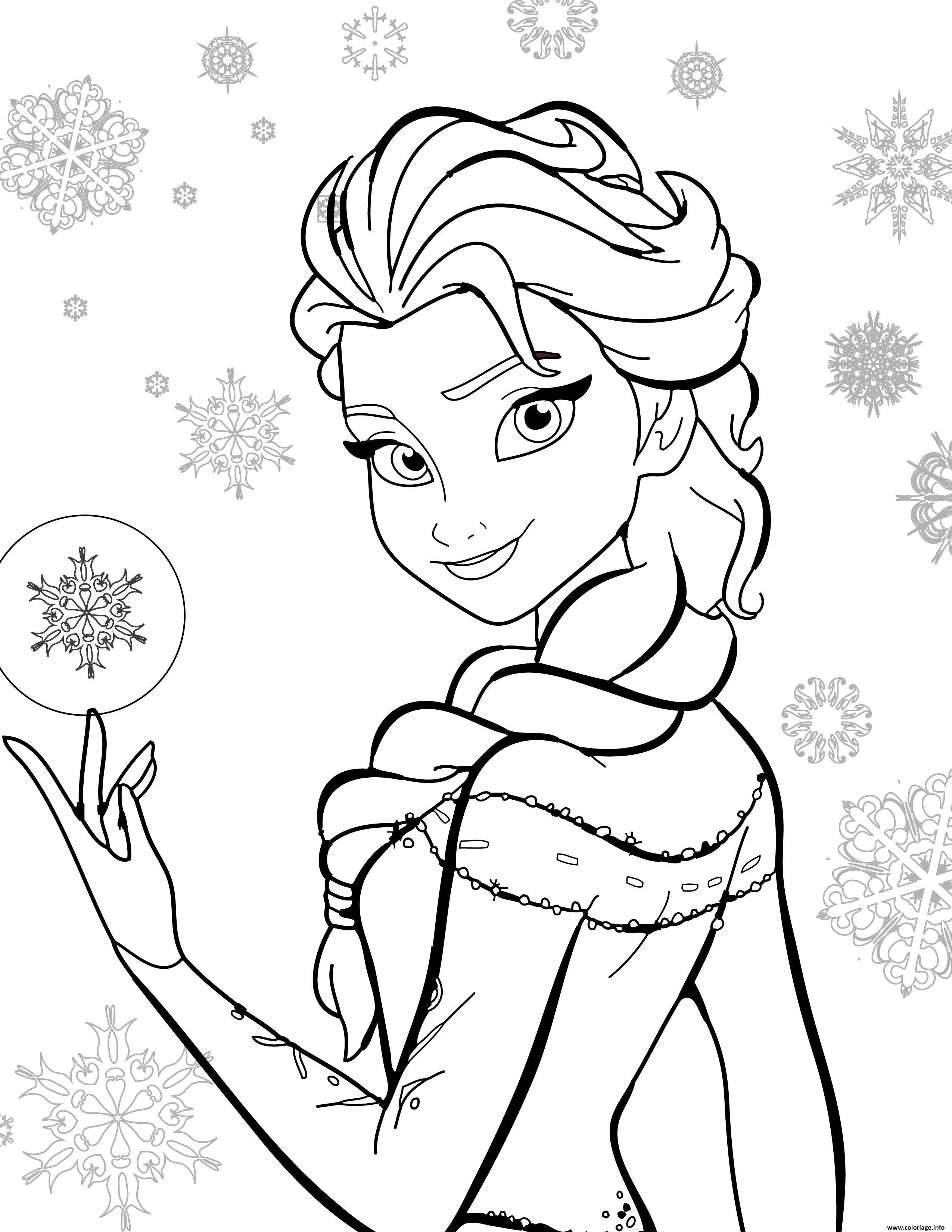 Coloriage Reine Des Neige A Imprimer Gratuit