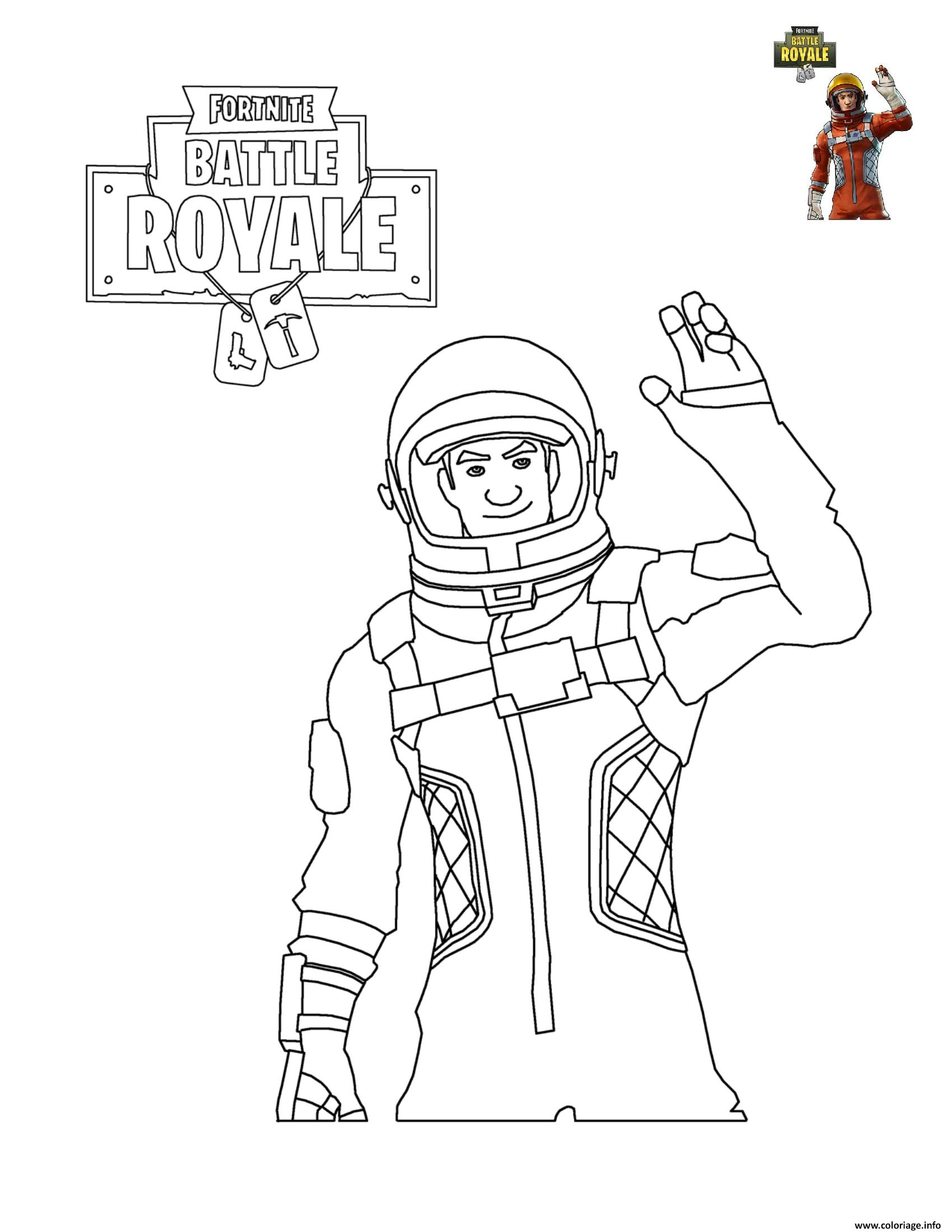 Coloriage Fortnite Battle Royale personnage 5  JeColorie.com