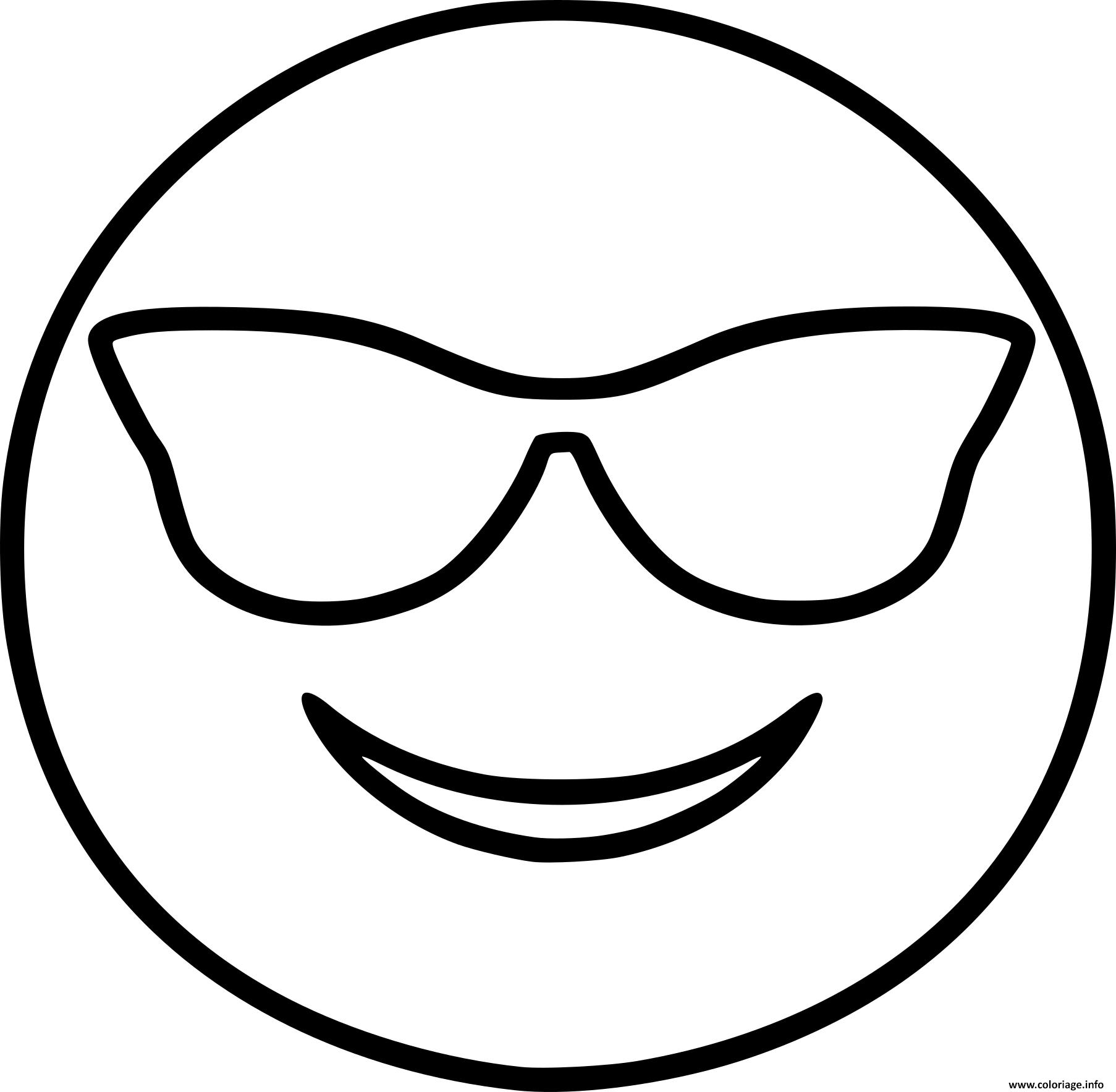 Coloriage Smiley Emoji Cool Dessin Smiley Imprimer