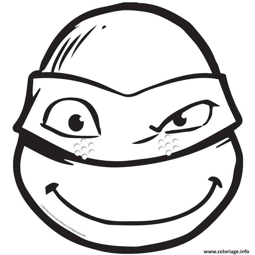 Coloriage smiley tortue ninja - JeColorie.com