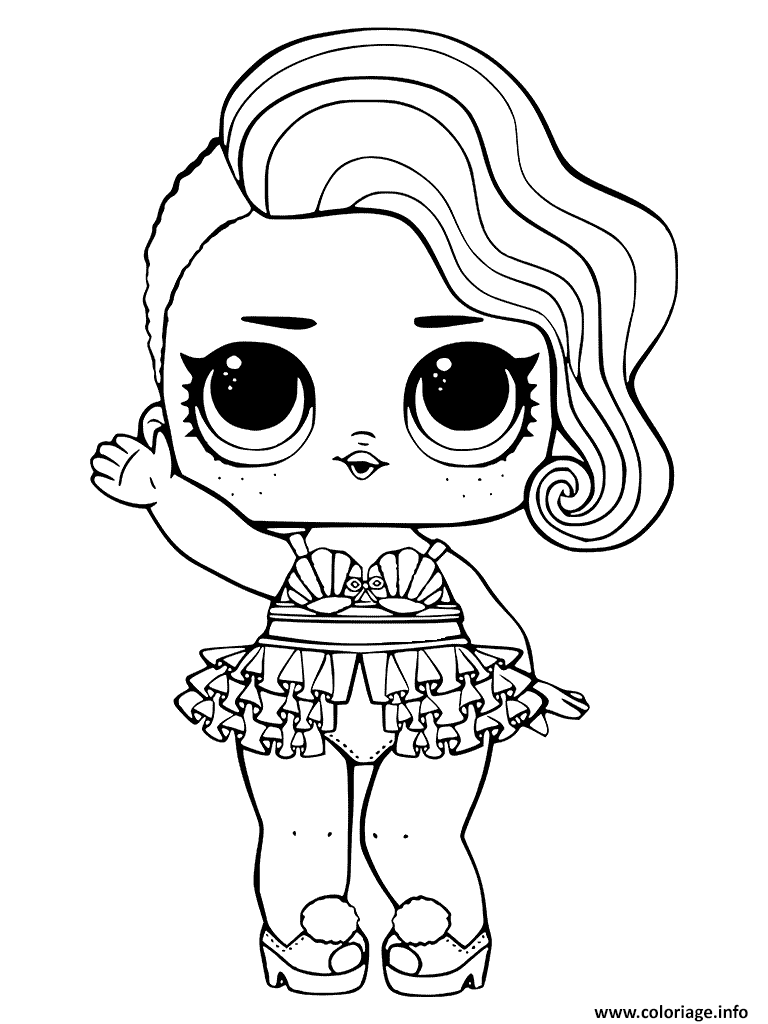 Coloriage Treasure LOL Surprise Doll  JeColorie.com