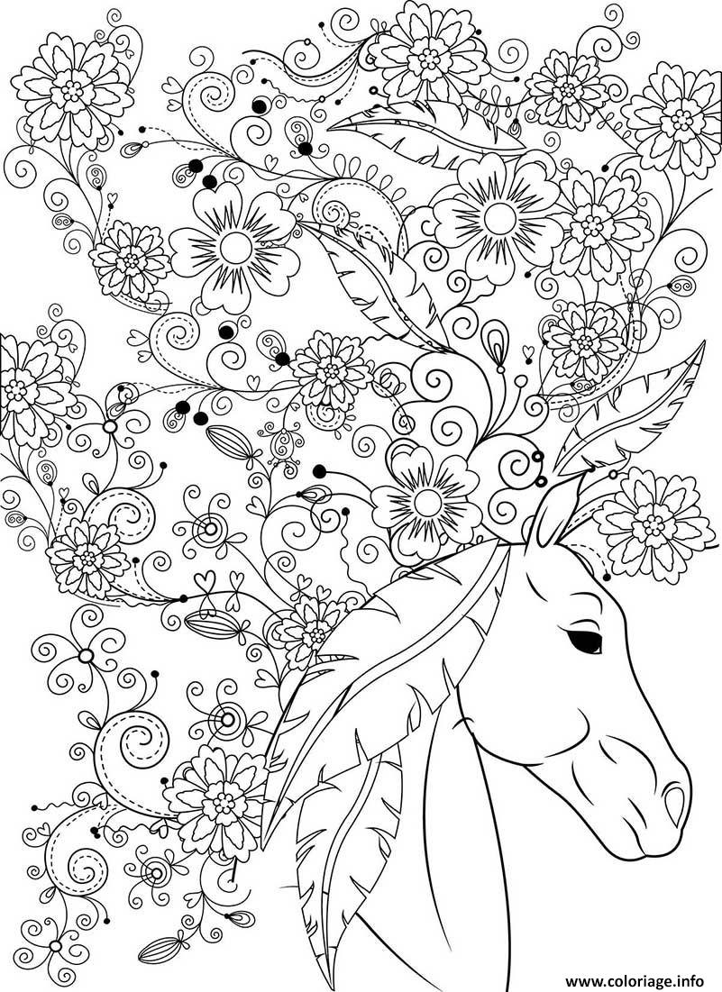 Coloriage Adulte Cheval A Imprimer