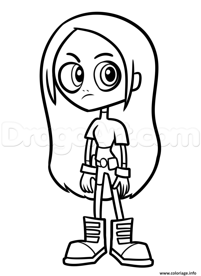Coloriage Terra From Teen Titans Go Jecolorie