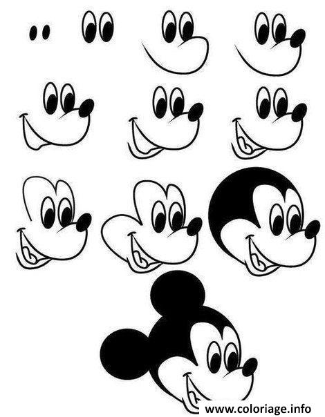 Coloriage Dessin Facile A Faire Mickey Mouse Disney