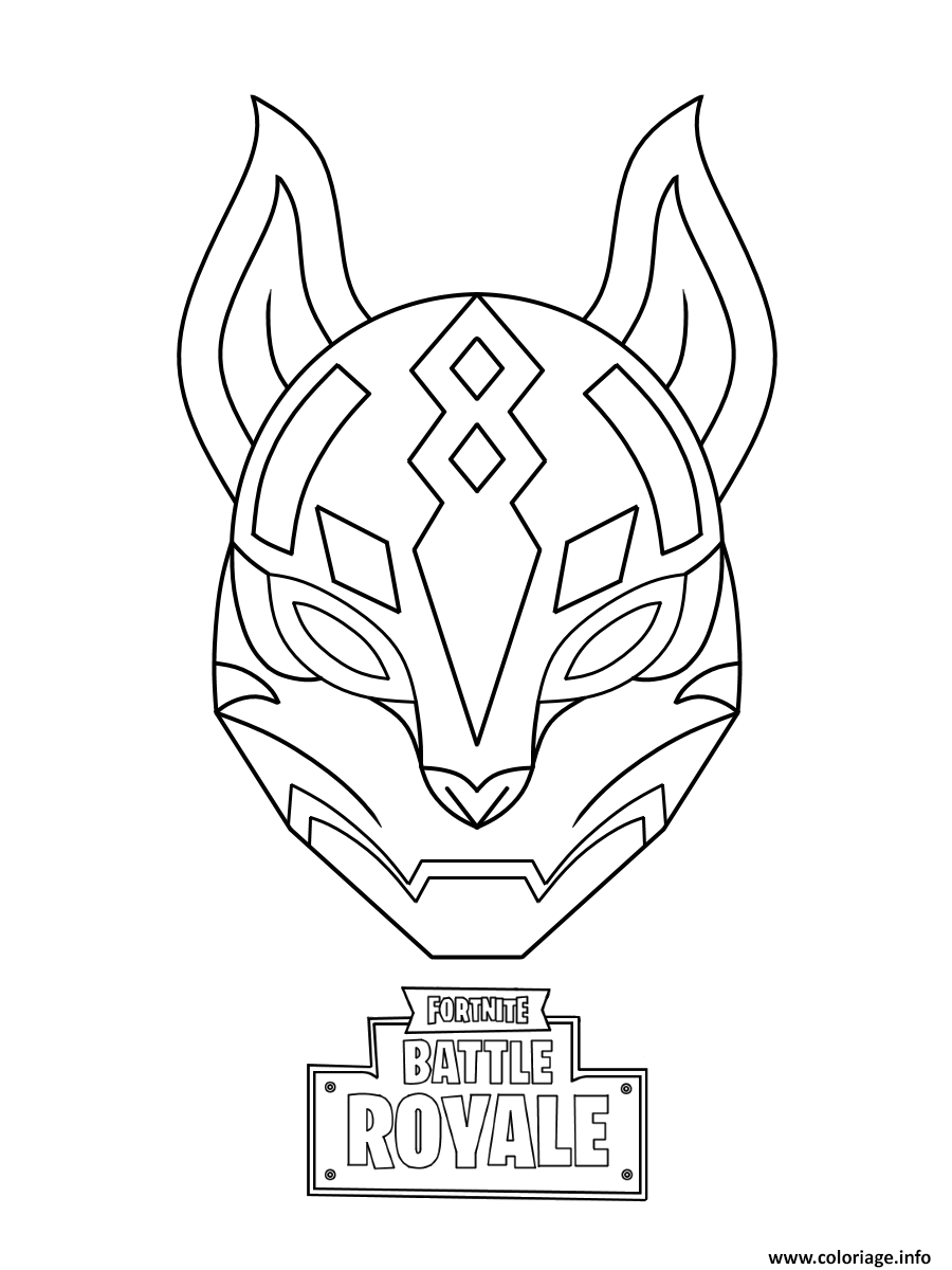 Coloriage Drift Ultimate Mask Fortnite Jecolorie Com