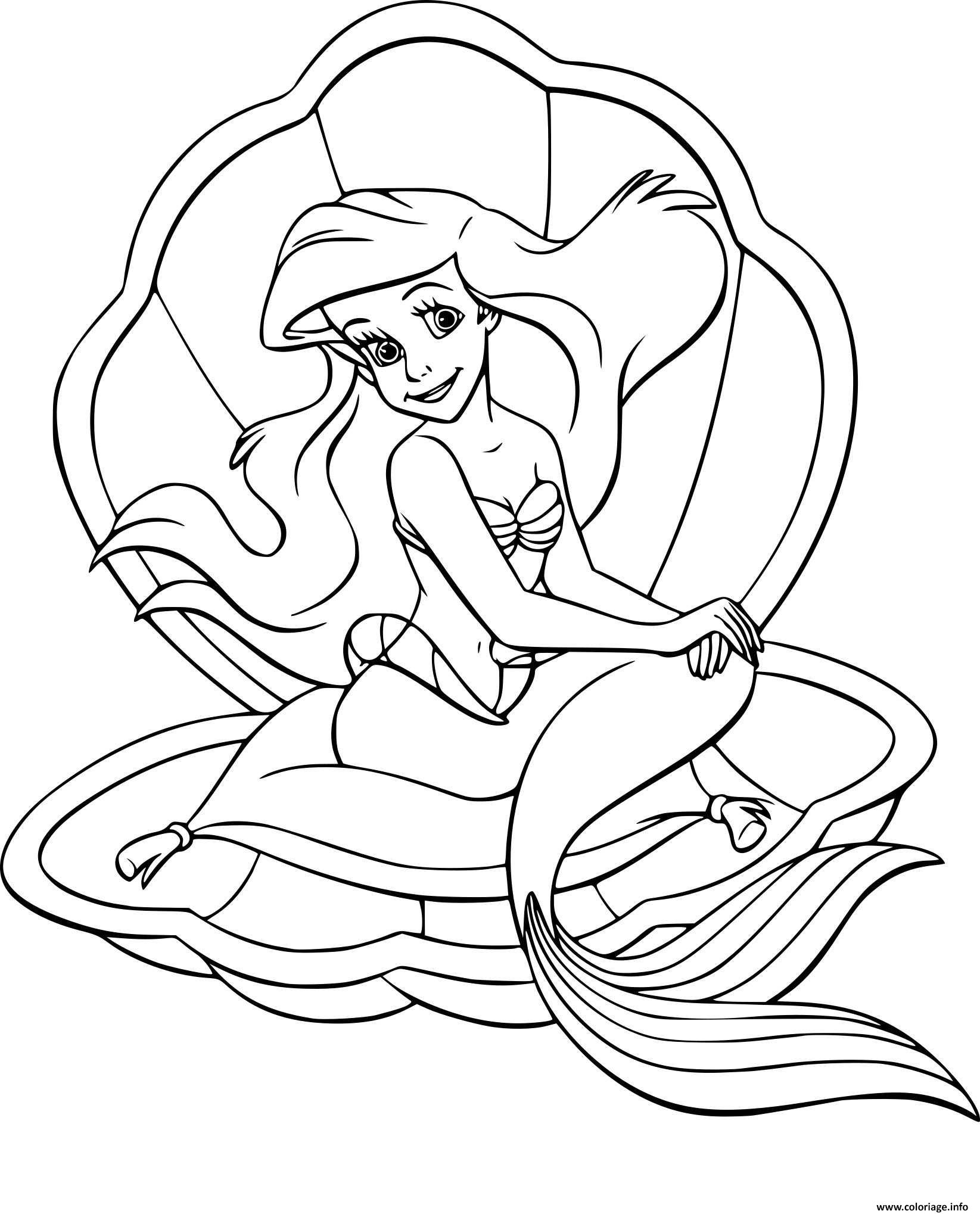Coloriage A Imprimer Ariel La Petite Sirene
