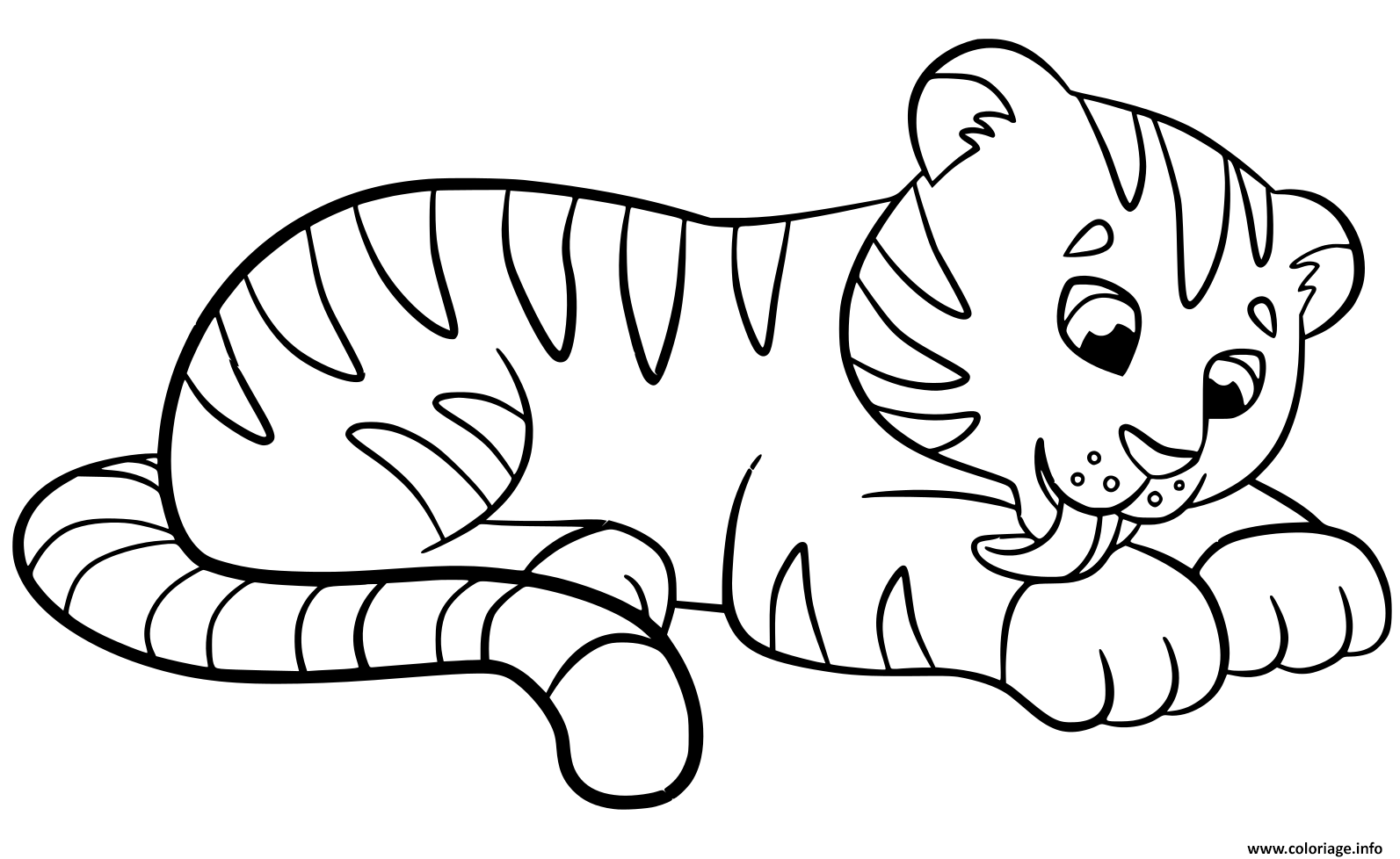 Coloriage Tigre Bebe Pour Enfants Jecolorie Com
