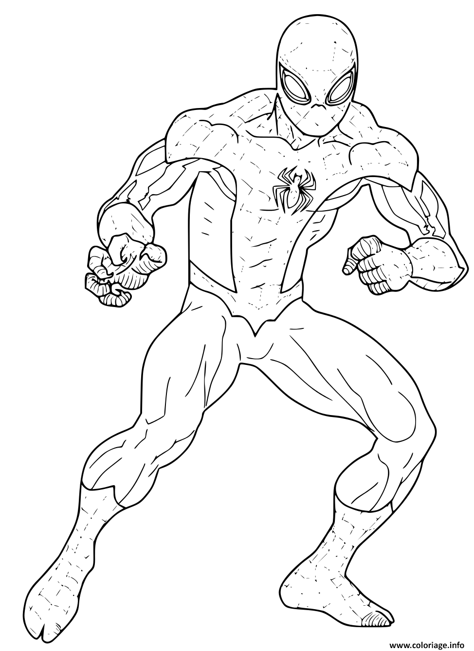 Coloriage Spiderman fresh start - JeColorie.com