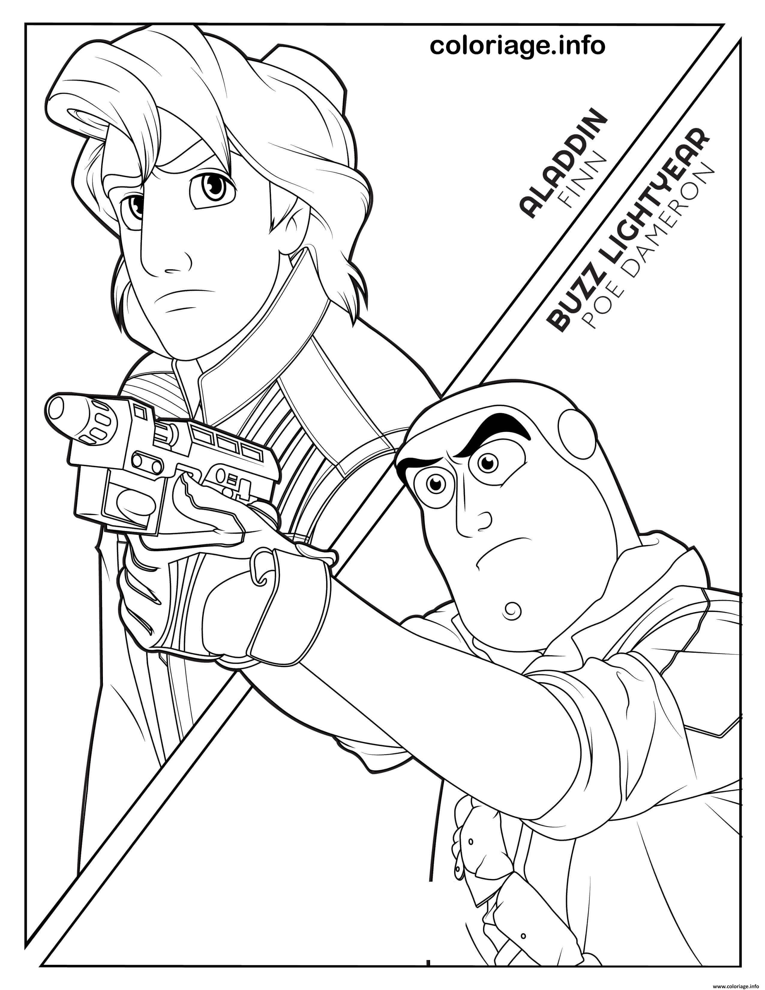 Coloriage finn aladdin poe buzz lightyear disney star wars Dessin à Imprimer Dessin finn aladdin poe buzz lightyear disney star wars Coloriage Gratuit à Imprimer