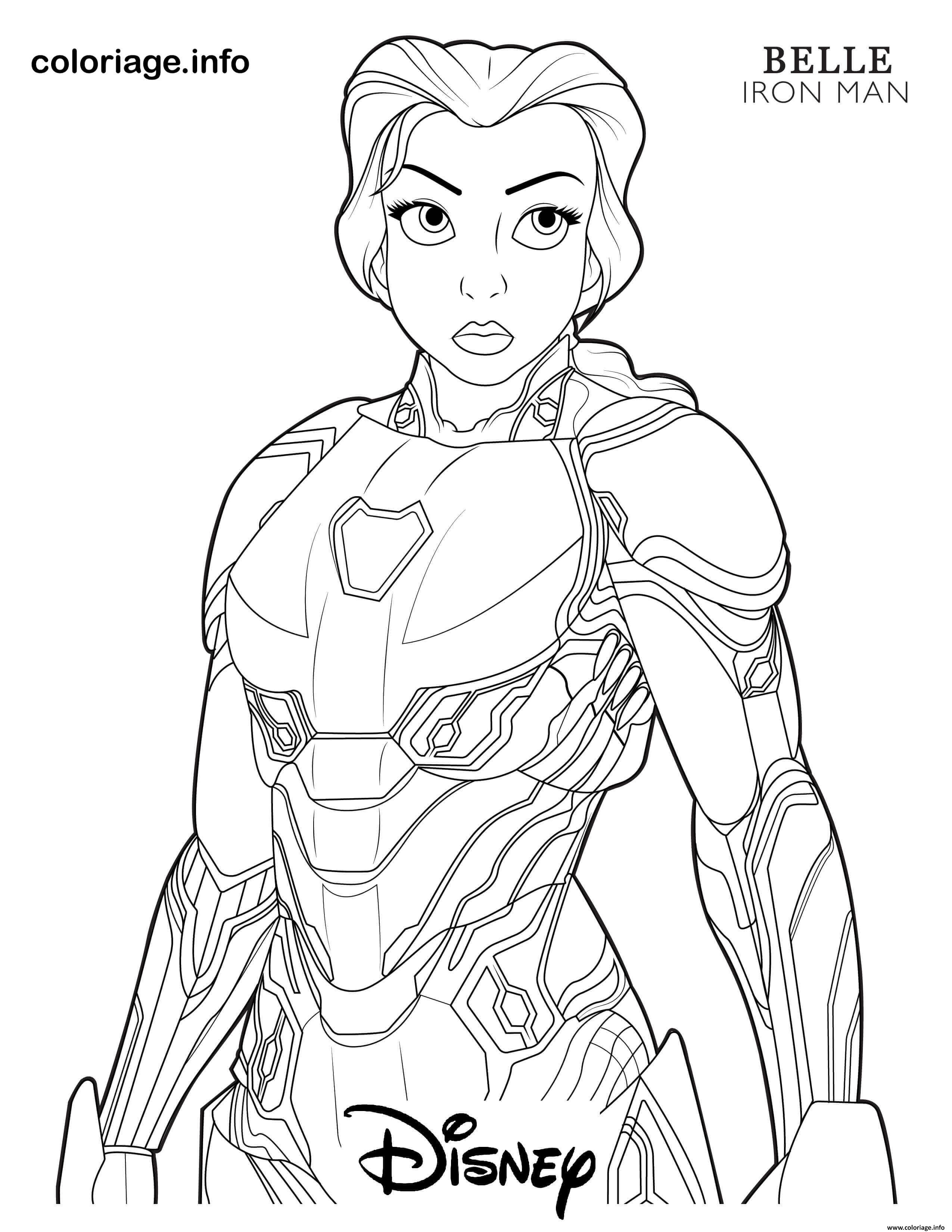 Coloriage iron man belle disney avengers Dessin à Imprimer Dessin iron man belle disney avengers Coloriage Gratuit à Imprimer