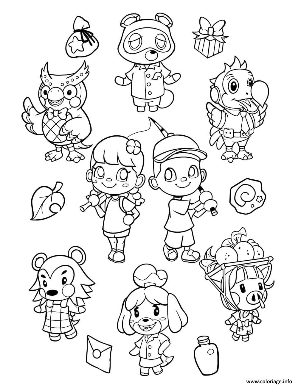 Coloriage animal crossing new horizons  JeColorie.com