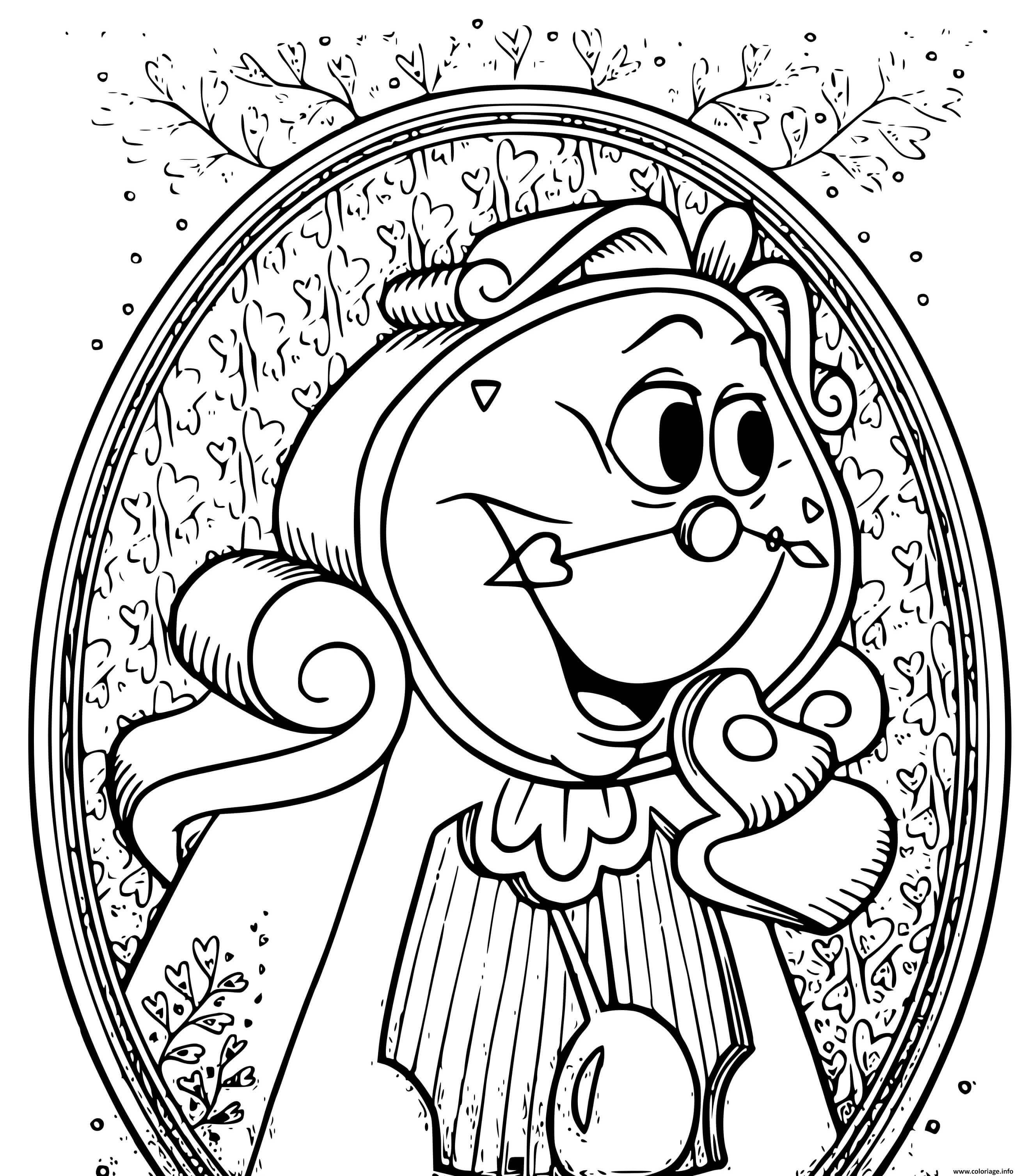 Coloriage big ben horloge dans la belle et la bete Dessin à Imprimer Dessin big ben horloge dans la belle et la bete Coloriage Gratuit à Imprimer