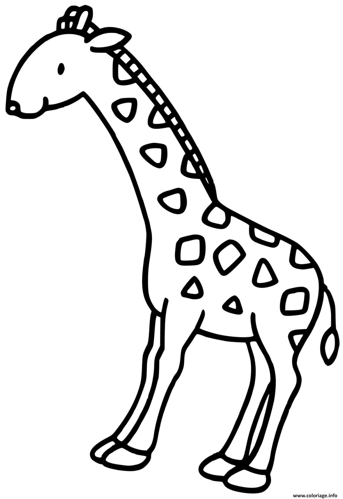Coloriage la girafe  JeColorie.com