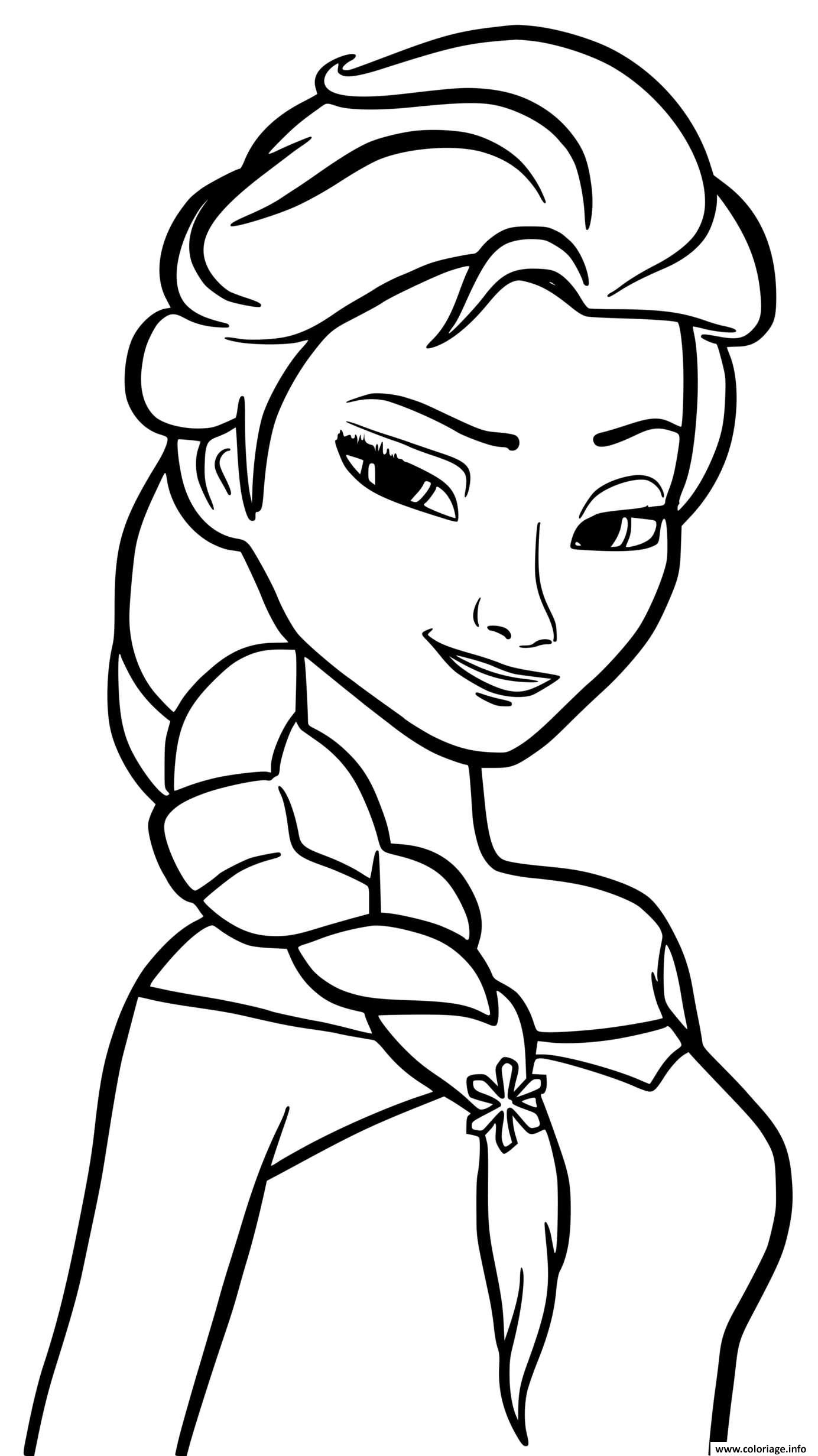 Coloriage princesse elsa la reine des neiges 2  JeColorie.com