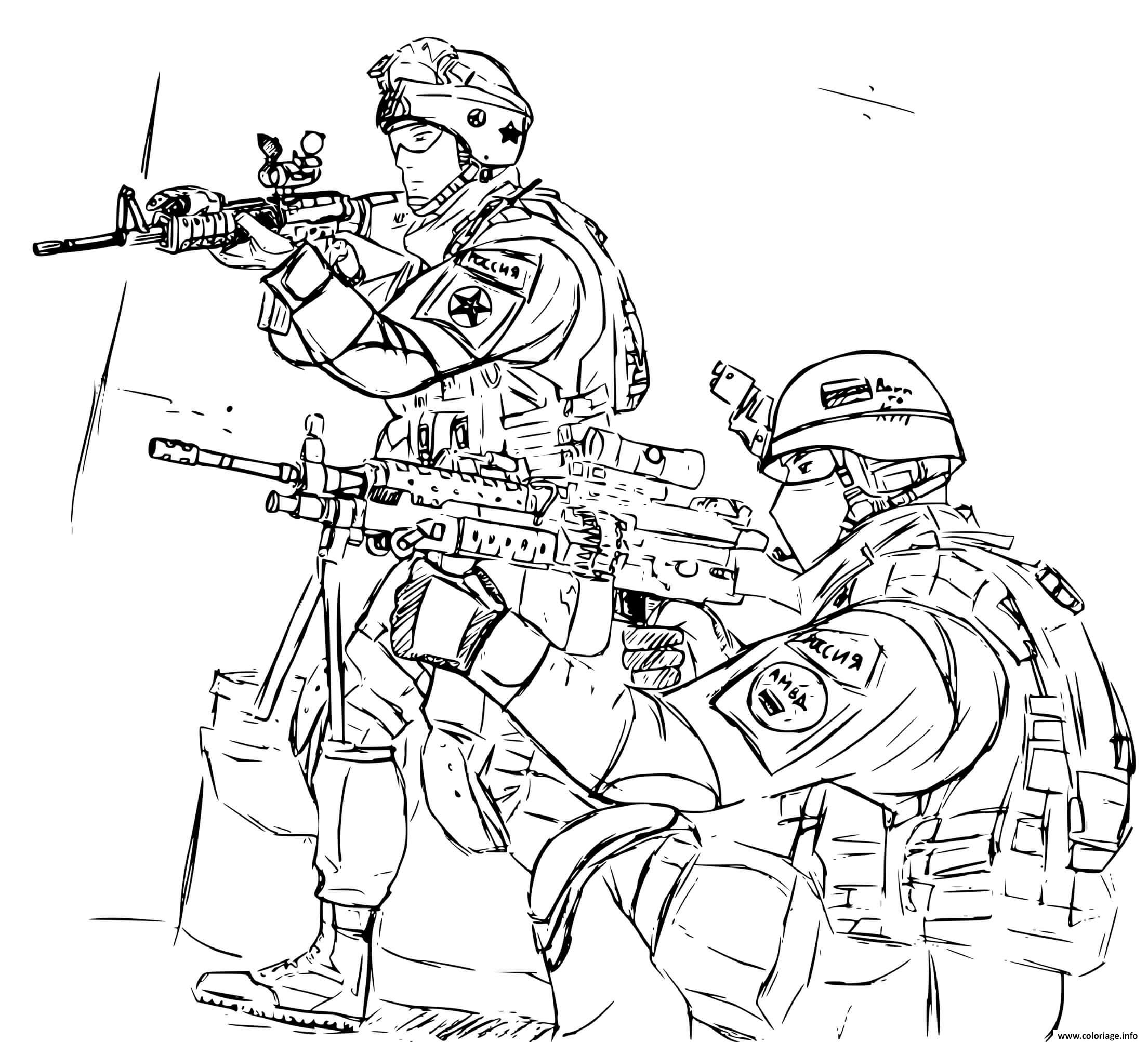 Coloriage Soldier War Dessin Call Of Duty à imprimer