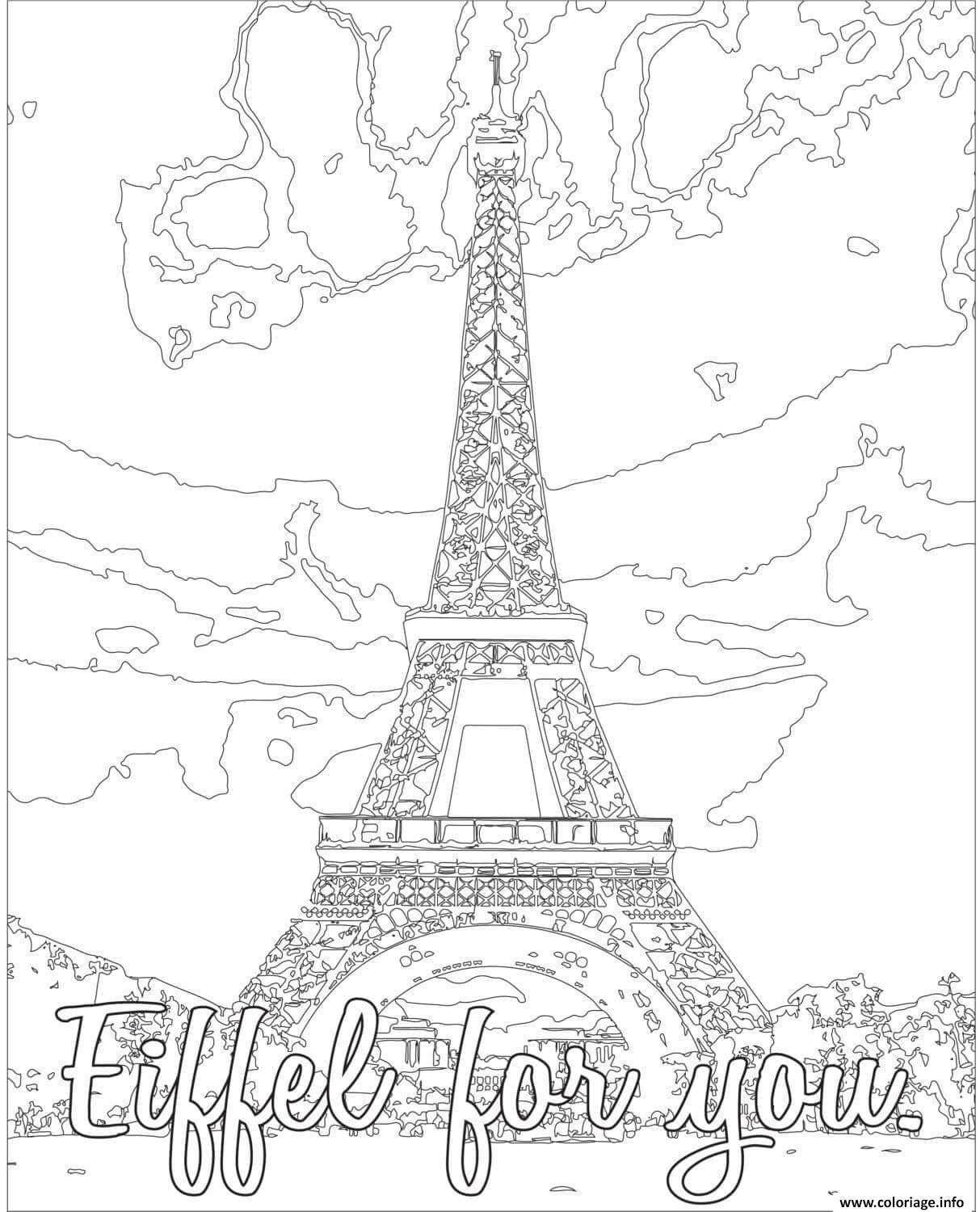 Coloriage Eiffel For You Dessin Tour Eiffel Imprimer