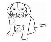 animaux chien dessin à colorier