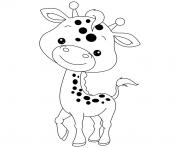 de bebe girafe dessin à colorier