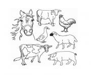 Coloriage empreinte animaux dessin