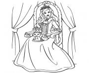 Coloriage barbie les 3 mousquetaires dessin