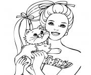 Coloriage barbie portrait de barbie en super princesse dessin