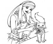 Coloriage barbie les 12 princesses dessin