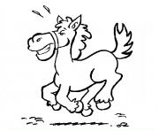 cheval galop dessin à colorier