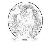 Coloriage cheval sauvage dessin