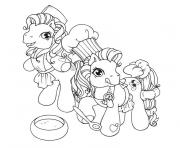 Coloriage chevaux et licorne dessin