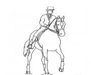 cheval et cavalier dessin à colorier