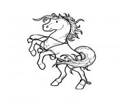 cheval cabre dessin à colorier